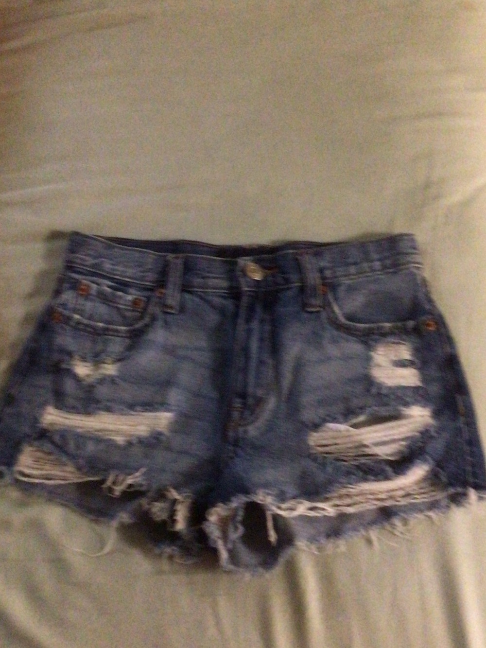 Aeropostale Distressed cutoff Blue Denim Shorts size 00